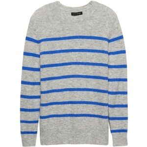 aire stripe crew neck sweater